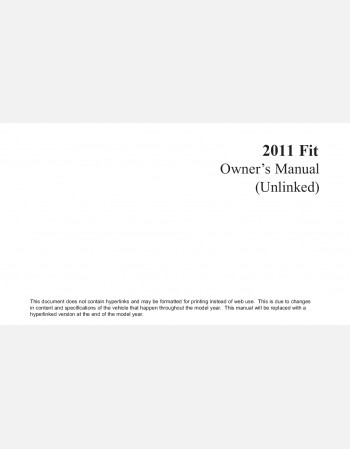 2011 honda fit owners manual